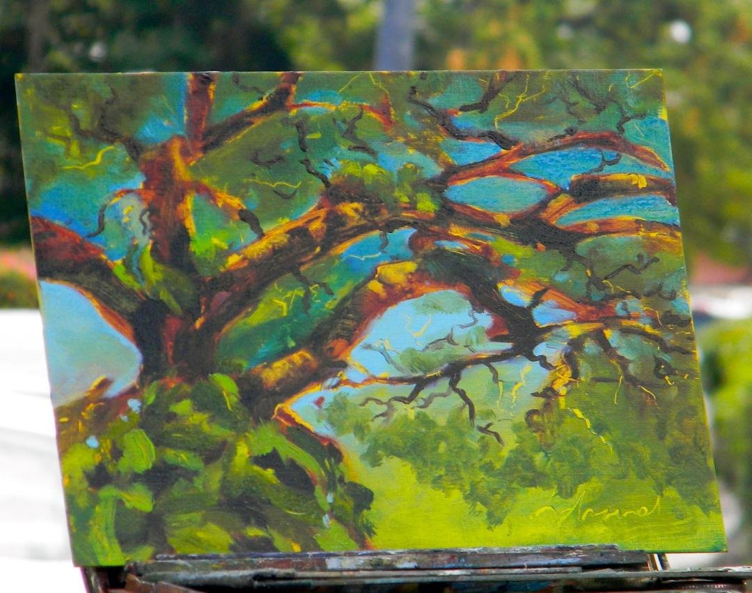 Richard Rokovsky's painting at pleinair session, May 20th, 2016