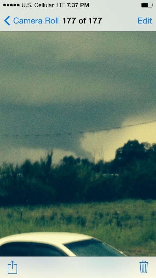 Funnel cloud that we are watching from our porch