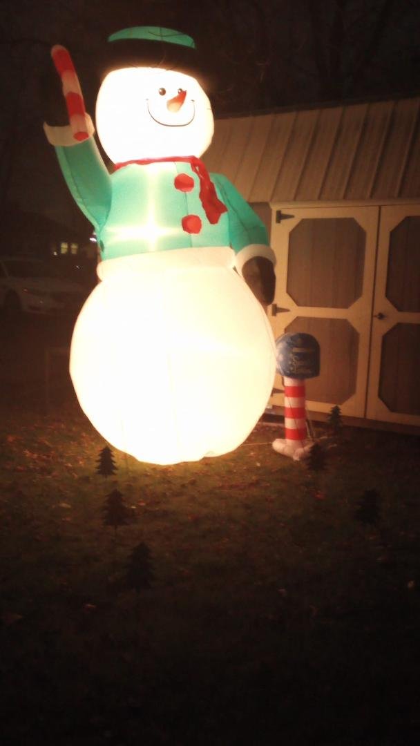 Something a little different this year. I got this last year and forgot about him till I went to get my tree out so since I was doing decorations (I forgot he was 12f tall) he made his display. To cool