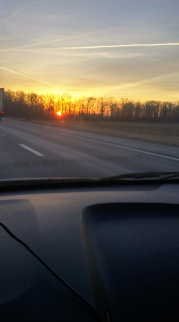 Good morning mr. Sunshine! Driving in Ohio.