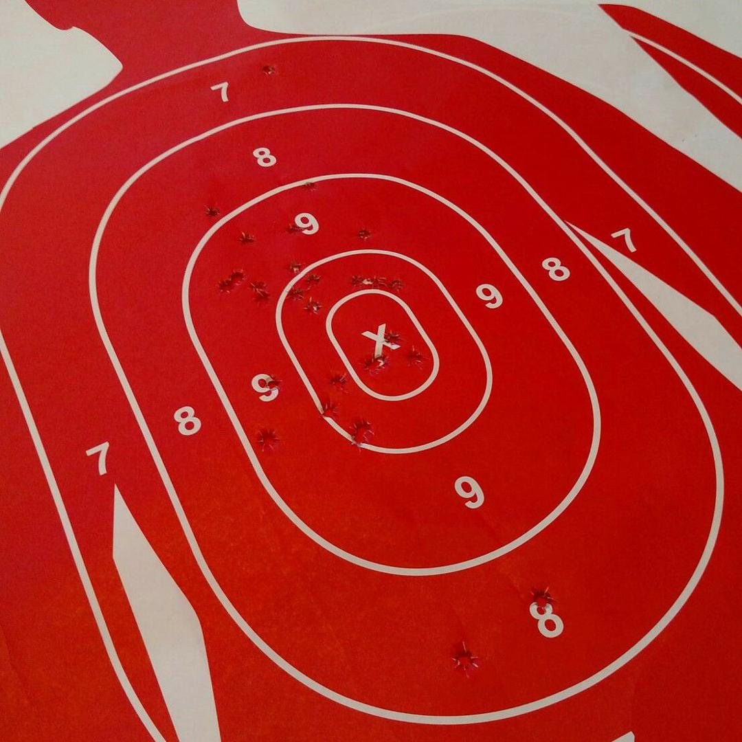 Qualifying for my conceal and carry permit, 9mm today at Point Blank Range