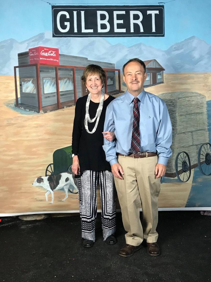 Having a wonderful time in the Town of Gilbert, Arizona. Fundraiser for the Historical Society. Sheila and I had a great time.