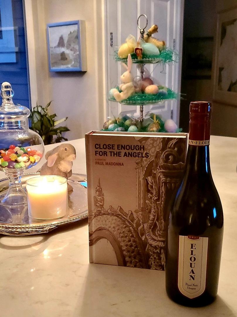 A good book, a great Pinot, from Oregon...all is right with the world.