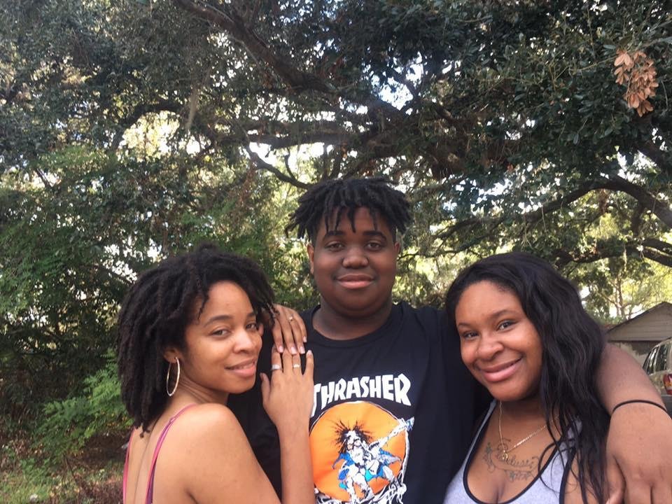 My grandson and his big sisters