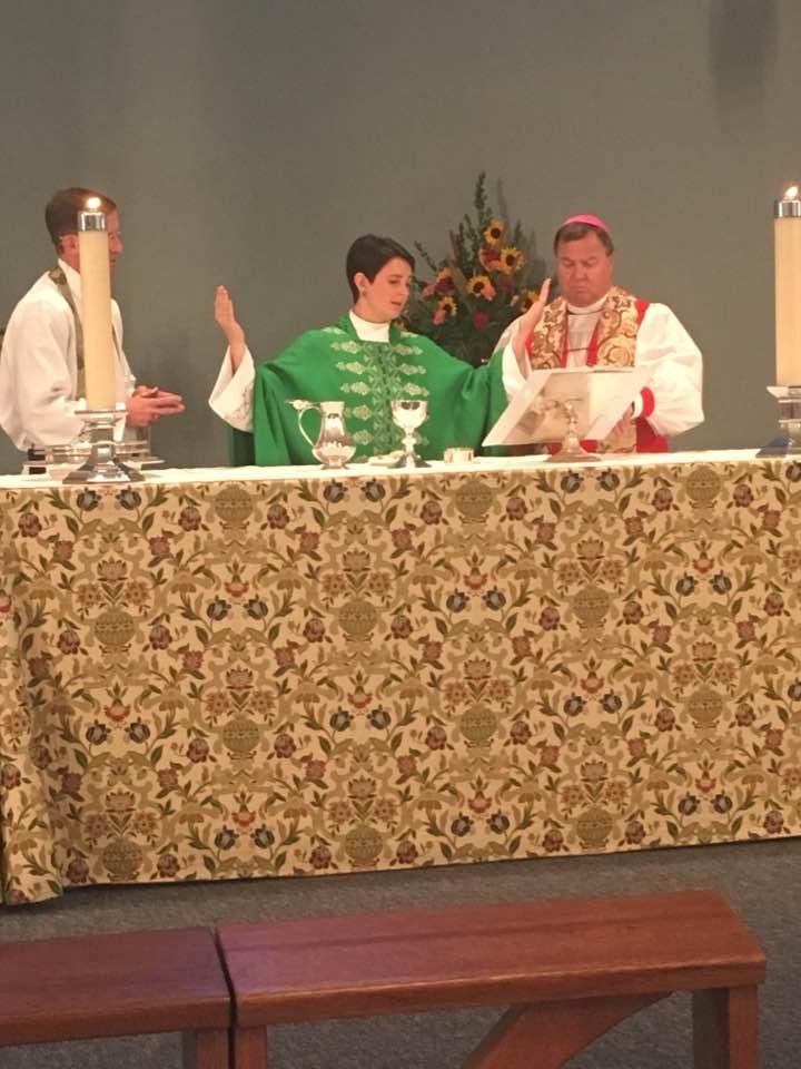 First Eucharist for the newest Priest. Mother Mary Lynn. Blessings for her this day.