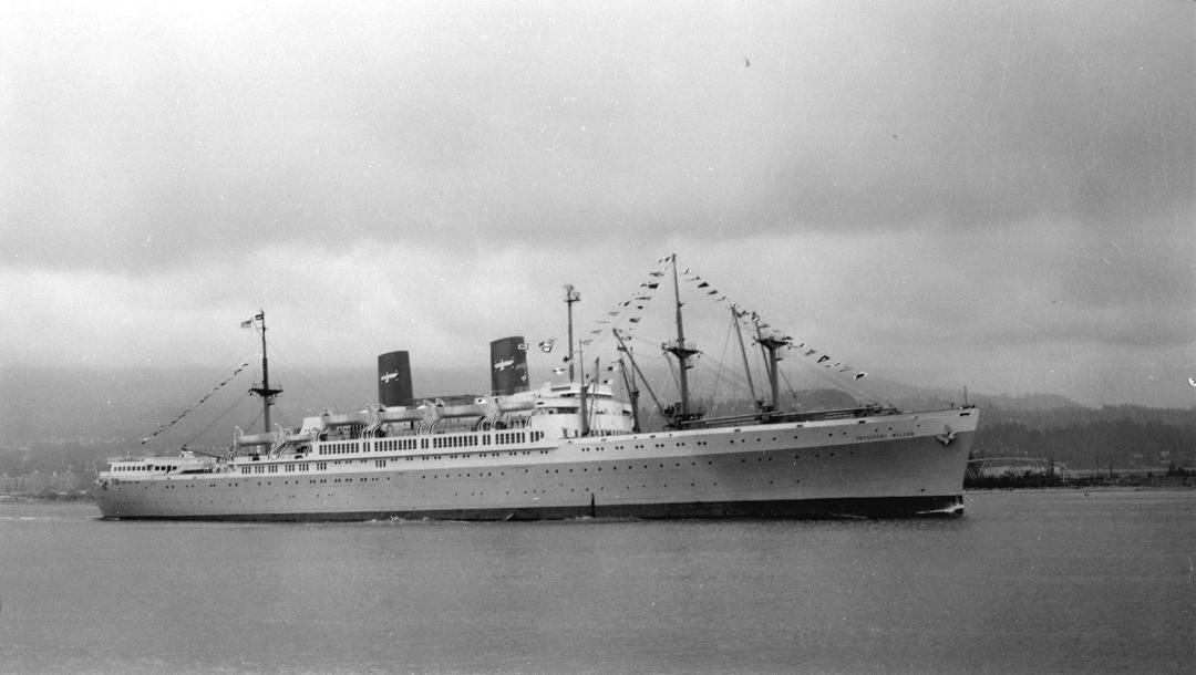The S.S. President Wilson, the sister ship to the President Cleveland, the ship I sailed to Japan & back on in the 60's.