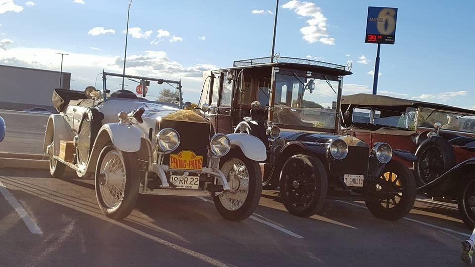 Fun Vintage automobiles in Grants this evening!!