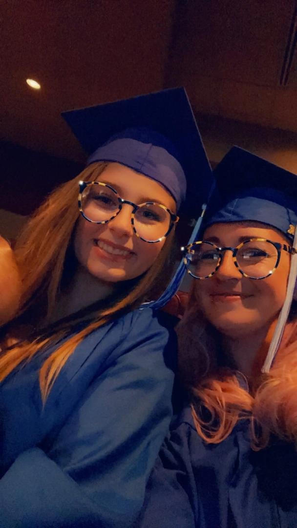Our daughter and daughter in law getting their diplomas together, We are so very proud of them both!