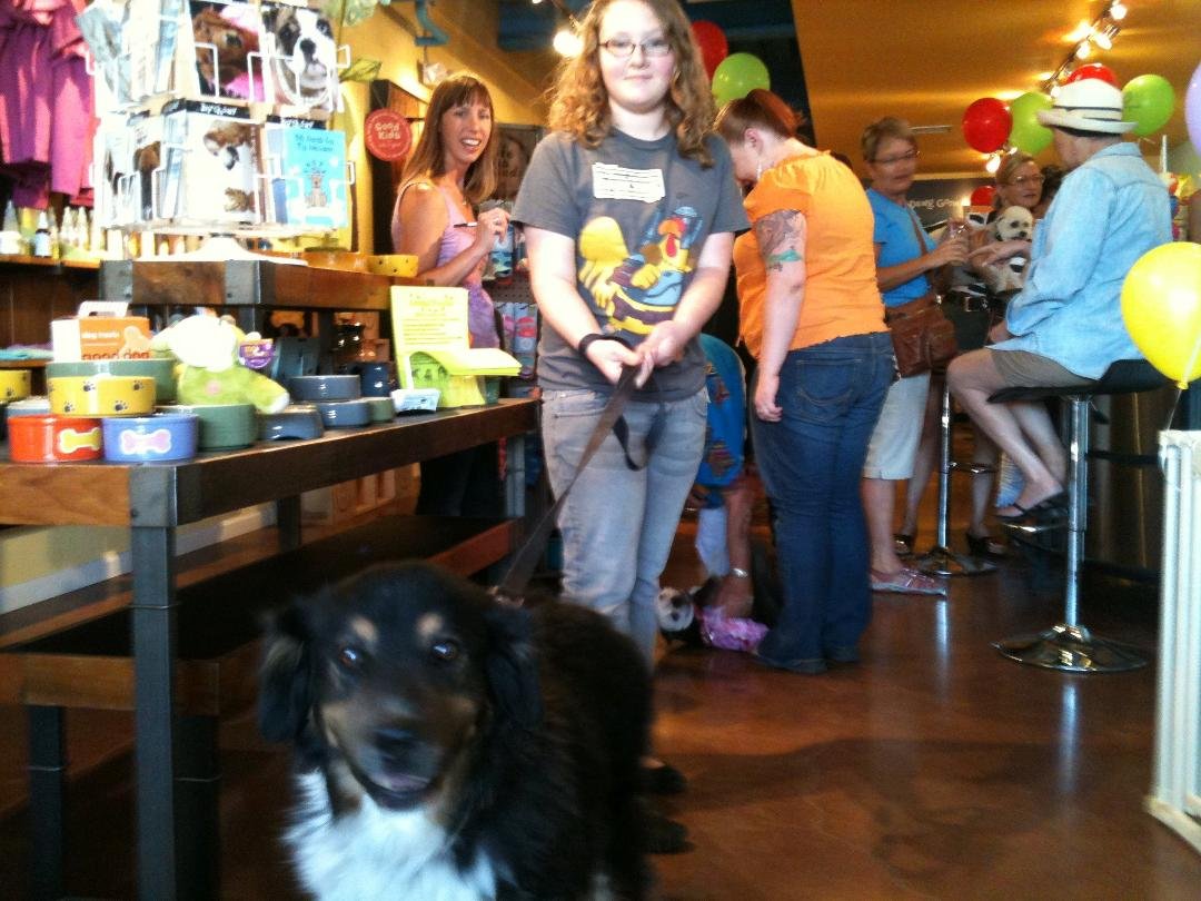 Taking Ursula out to get a birthday treat on Knob Hill.