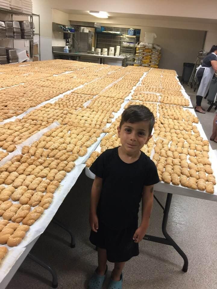 Today the volunteers of Holly Trinity Greek Orthodox Cathedral made more than 12,000 Koullourakia all were made by hand in less than 6 hours. May The Lord grant them great health for many years to come.
