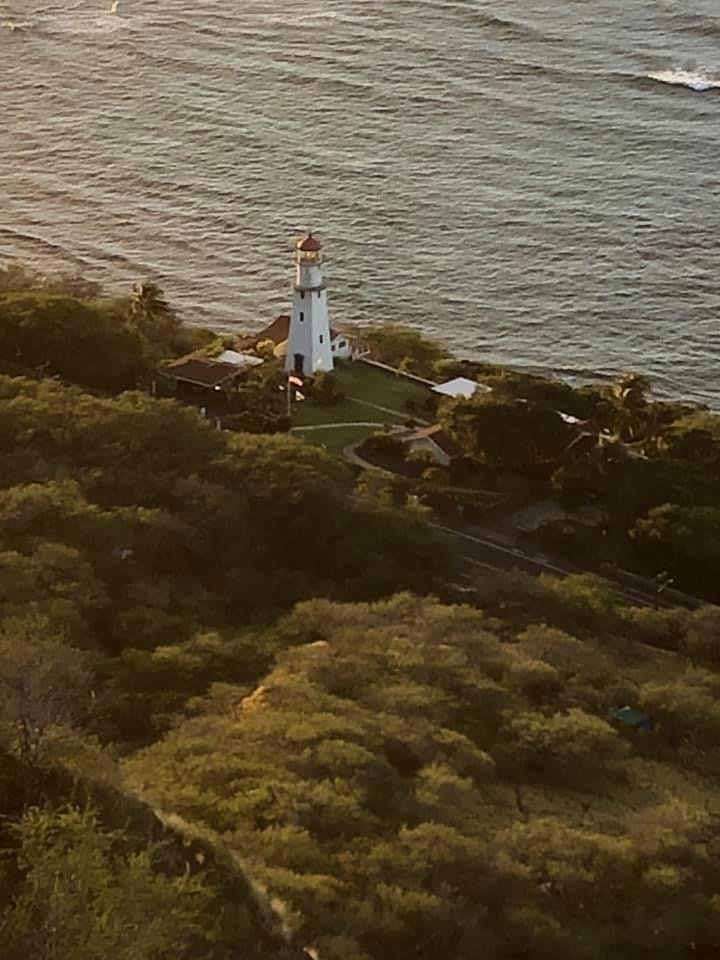 Sunrise hike up Diamond Head Summit Trail with a billion Asian tourists.