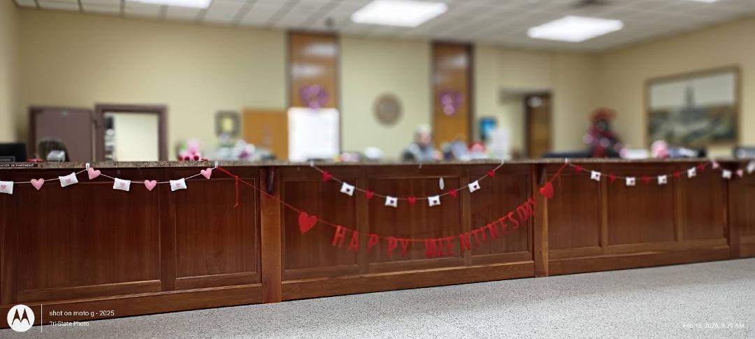 From a tiny village City Hall: "Happy Valentines Day" (zip:38053) to you in the BIG APPLE (NYC,allzips) and 10038.