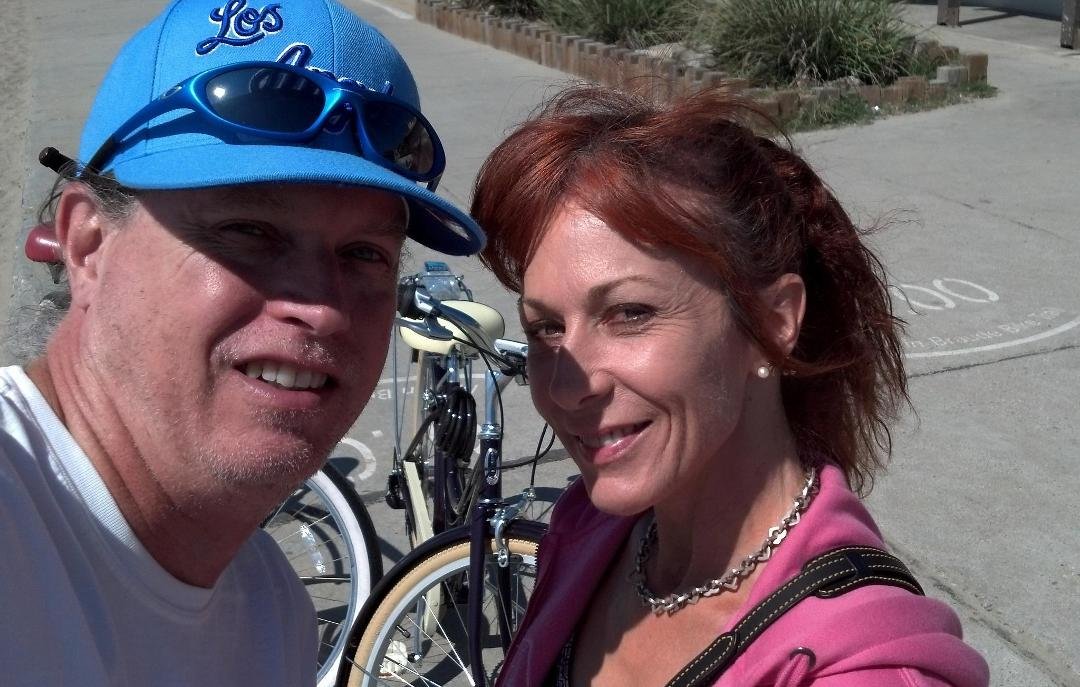 Today I took my wife down to the beach and we rode to Torrance County Beach (where this photo was taken) and back. Just a bit over 28 miles total! I'm pround of my sweetie and she had fun too!