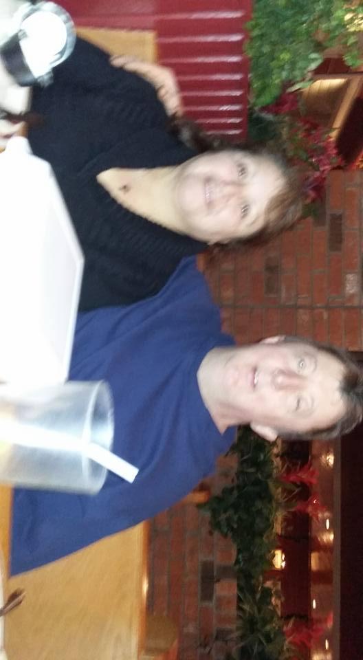 Out to dinner with our sweet (did I say that ) adopted Son and his wife.
