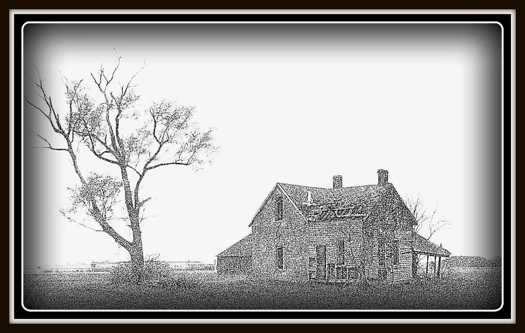 Old farm house just outside of Nashville,IL. 😊