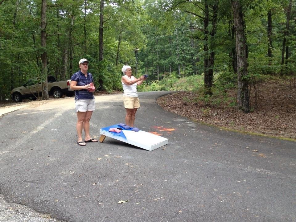 Cornhole and golf all in one day. Great weekend.