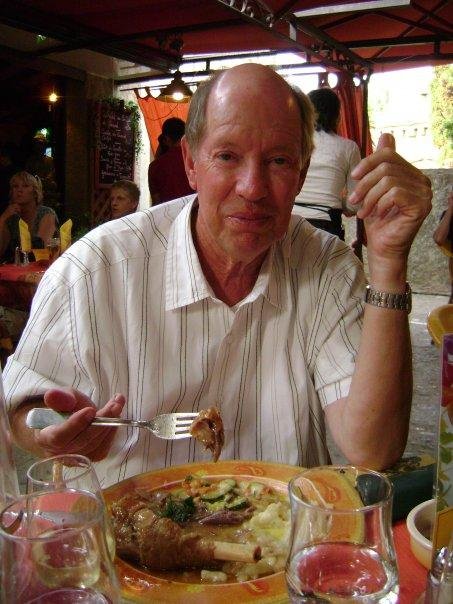 Me eating in Strasbourg