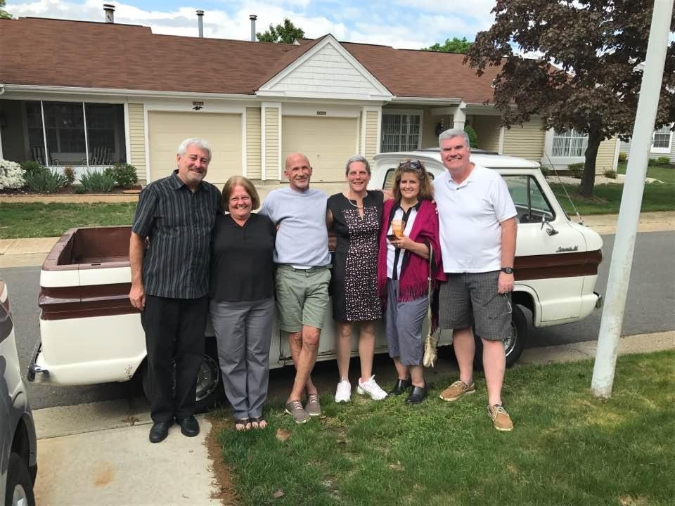 Celebrating together with my cousins after attending a beautiful mass for my Uncle Jim. He was a very special man and is now up in heaven with Aunt Tish and my folks. Here's to you Jim!