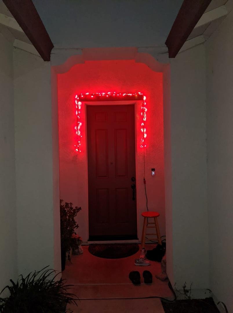 I just want to thank God for the blood of Jesus. And this represents the blood of Jesus on my door post. Join with me to declare Passover over your house. I just took Christmas lights red of course wrap some ribbons around