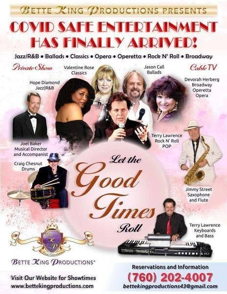 I'm excited to be part of this opportunity to see quality entertainment in a COVID-safe zone, from the comfort of your own home. This series features great talent, covering all genres of music from opera to Broadway to roc