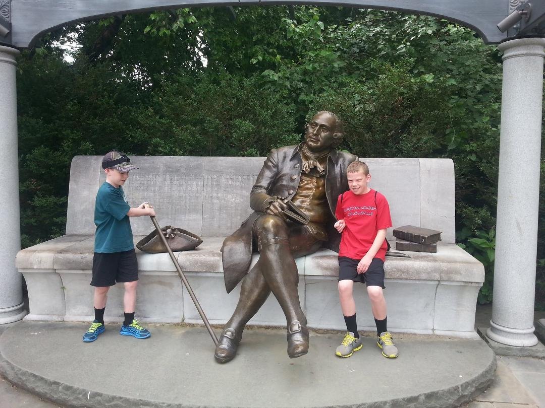 Or grandsons Nathanael and Drew on a visit this week to my Brother Steve and his wife Lisa in the Virginia/DC area this week