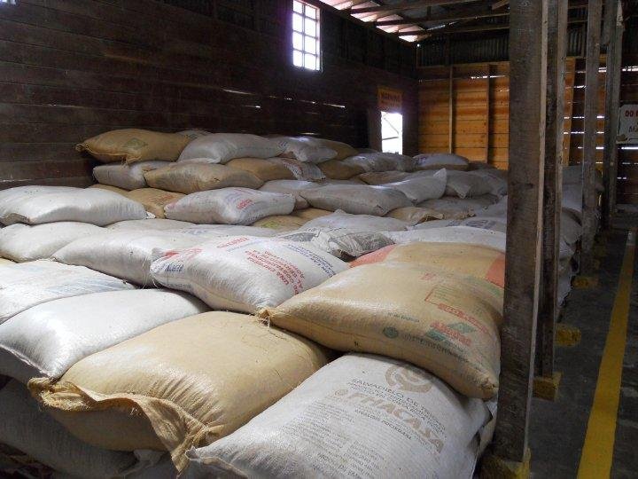 Coffee beans ready to ship.