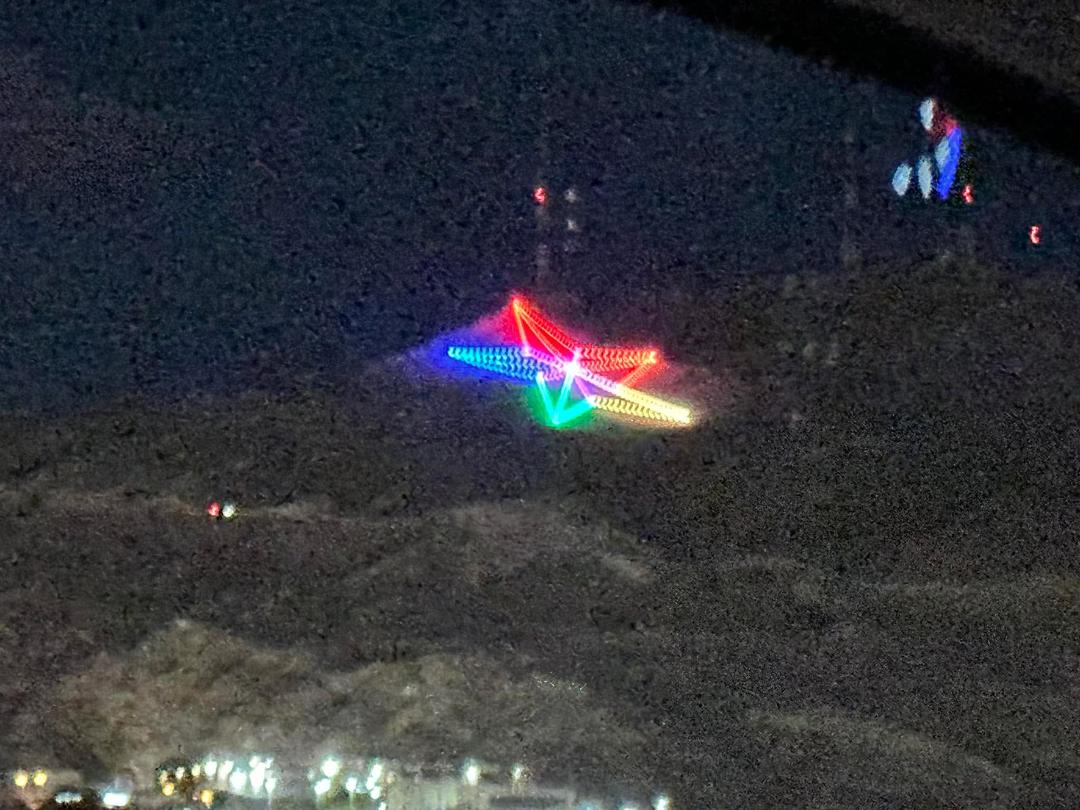 This is something ElPaso has besides real Mexican food mountains this is usually done in all white lights. Happy pride