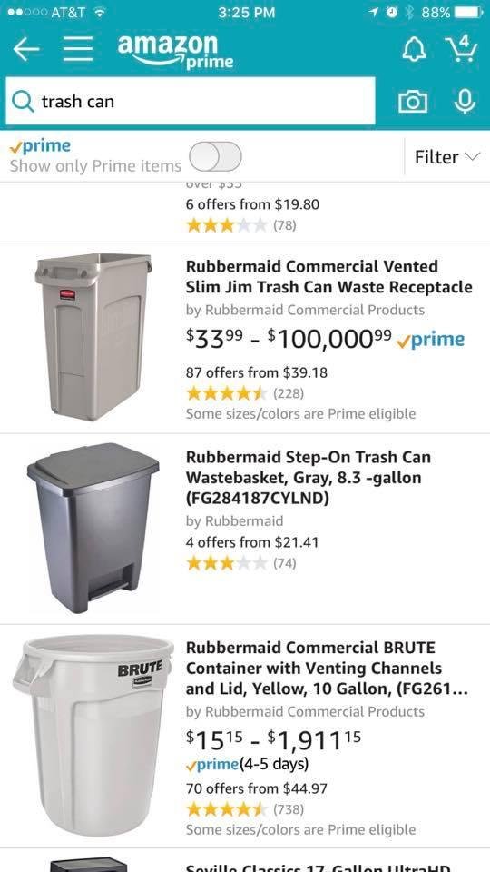 When did trash cans get so expensive??? Lol