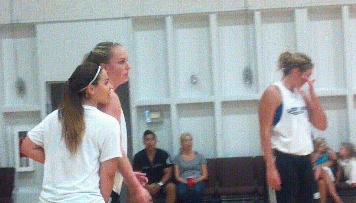 So good to see Megs play basketball again! She is the tall one,