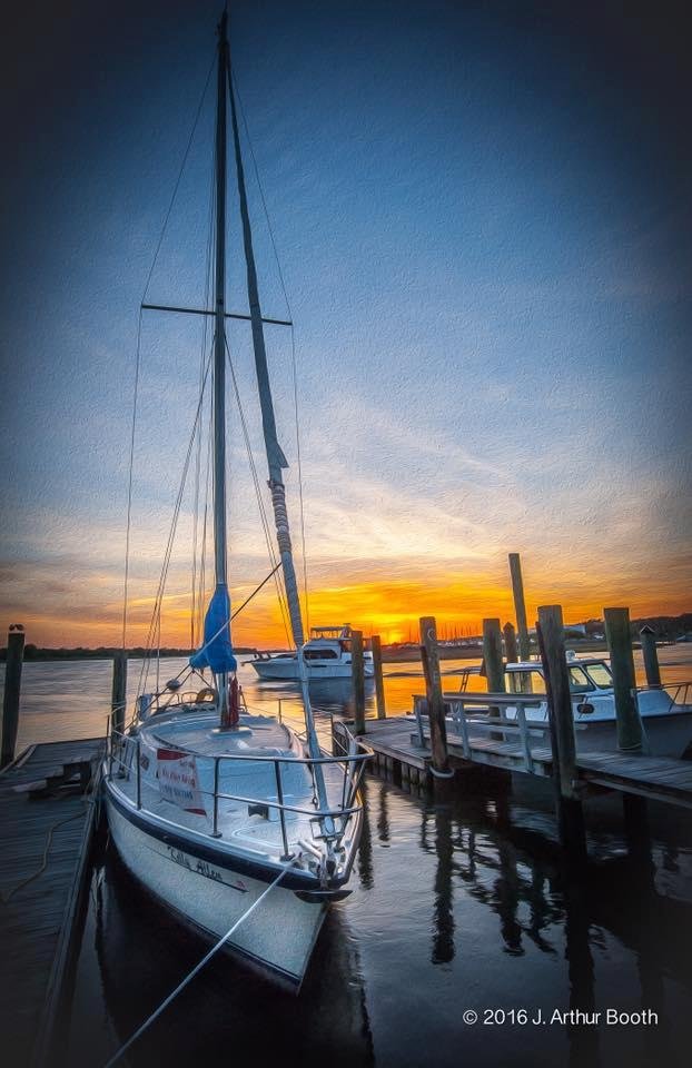 Docked at Southport 24 x 36 stretched canvas