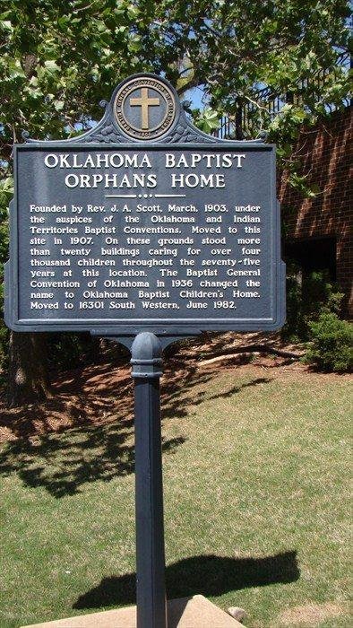 Oklahoma Baptist Orphans Home Marker
