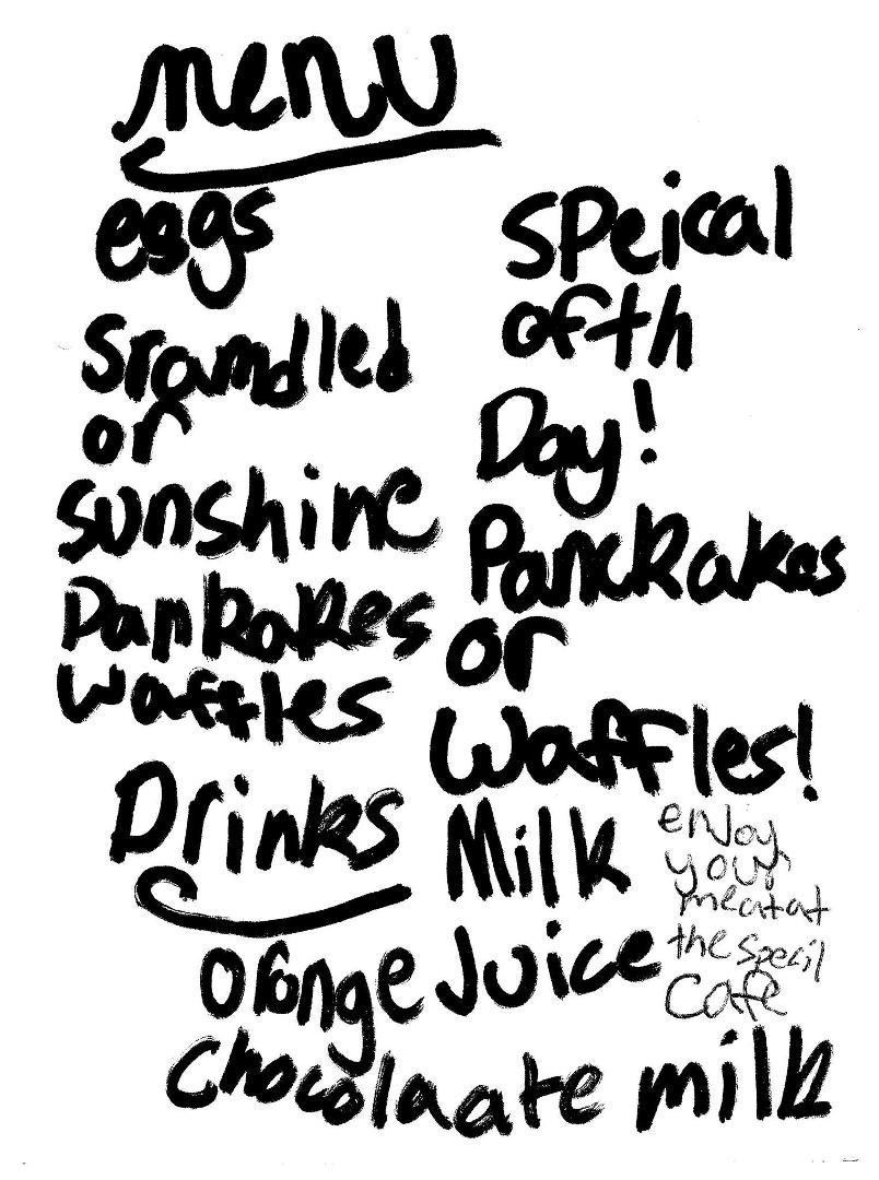 This was on the table this morning when we woke up. Table is set very fancy. This is why I like my grand kids to have sleep overs.