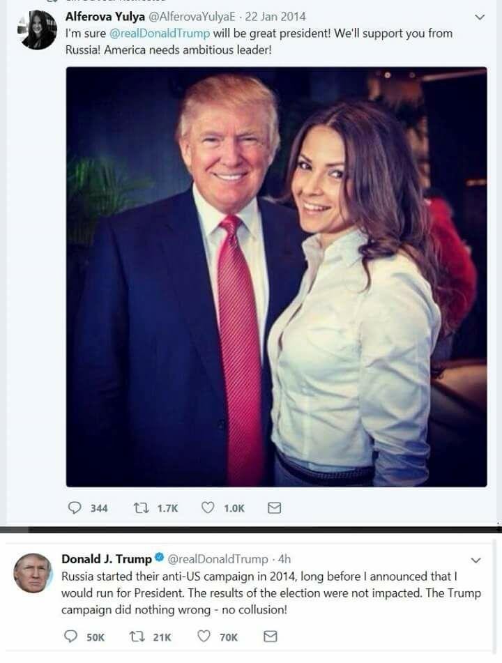So 45 says that Russian hacking began in 2014 before anyone knew he was running for president.. Well, except the advisor to the minister of economic development of the Russian Federation