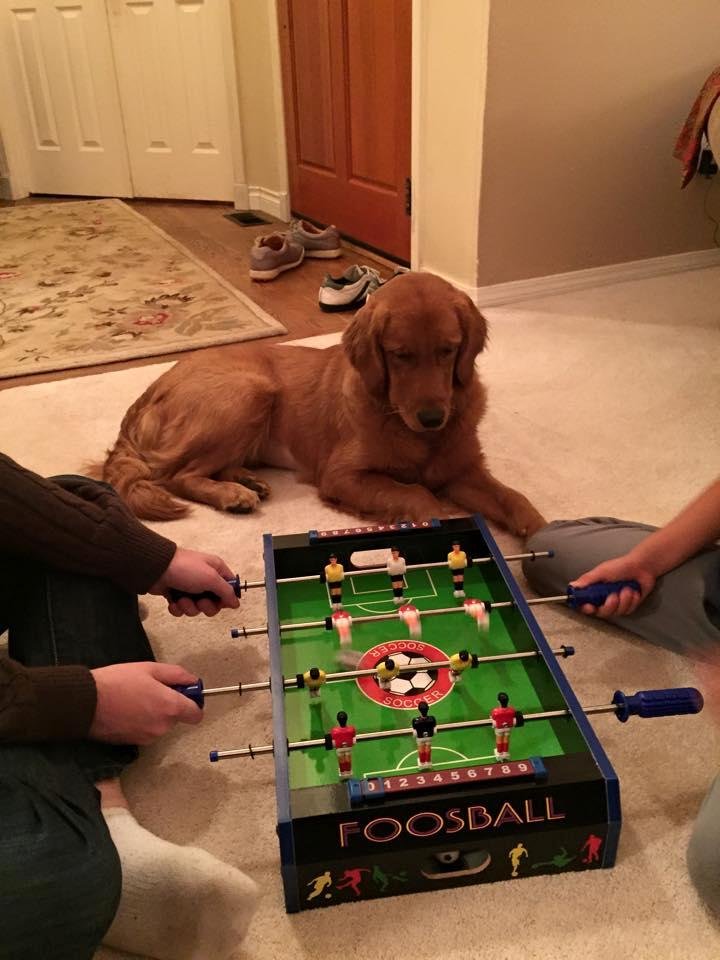 Guess who loves foosball?