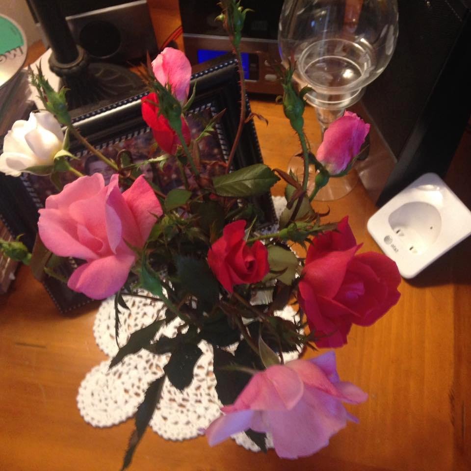 My roses still blooming so beautiful simple things like this makes me feel so good
