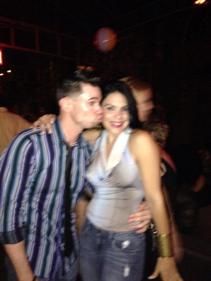 Yasmin Abreu with Andy Pita cooking with Toto