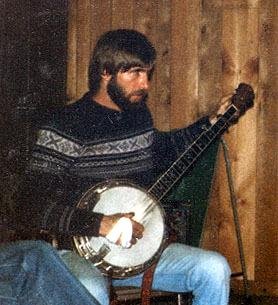 Broken-handed banjo playing, c. 1982.