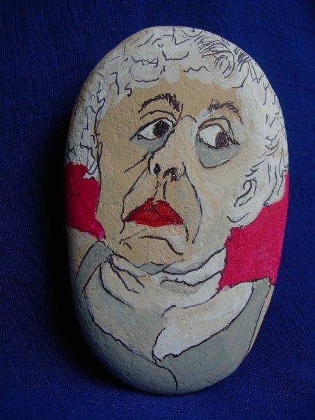 I'm too old for this nonsense.
Acrylic paint on River Rock