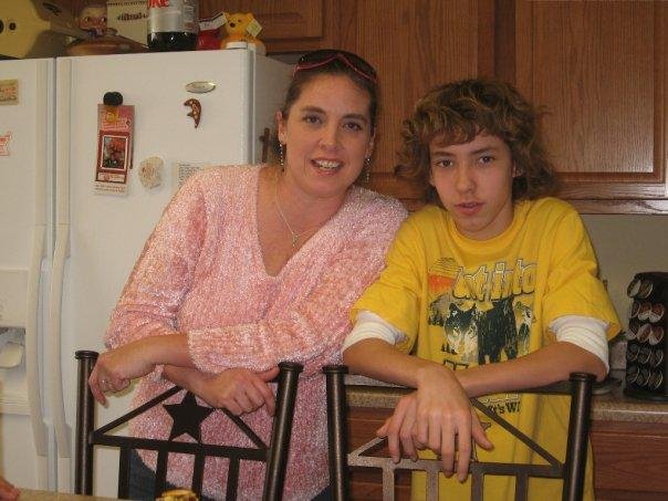 Carrie and William eyeballing the goodies.