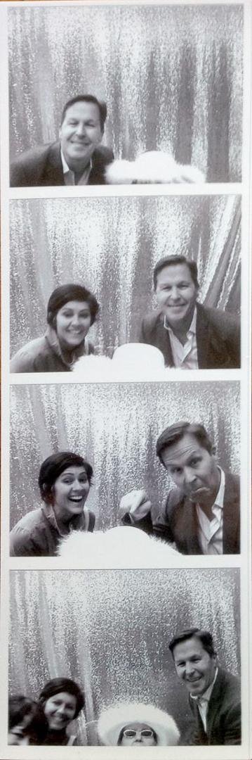 They actually had a photo booth at the restaurant and we tried to get some pix with mom, but the camera was set to a certain height and mom's wheelchair was low. So this is what we got....In the last picture, you can't tell