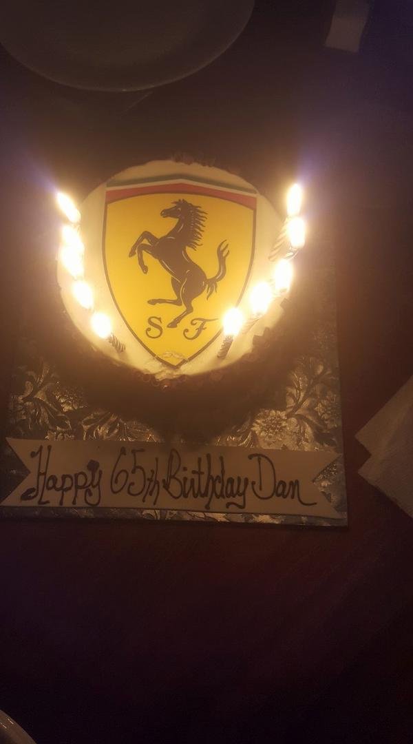 Burnin it down. Ferrari birthday cake! Trick candles too. Nearly passed out before Joy told me to stop. Lmao. Thank you for all the wishes.