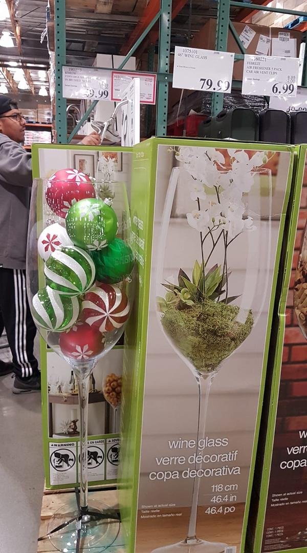 And for the wine lover...the perfect size glass..good old Costco...they have ornaments in..but we know what it really holds.. bahaha