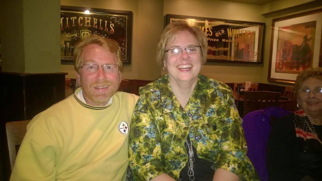 Amy and I are enjoying dinner with family and friends after the Steelers disappointing loss against the Bengals.