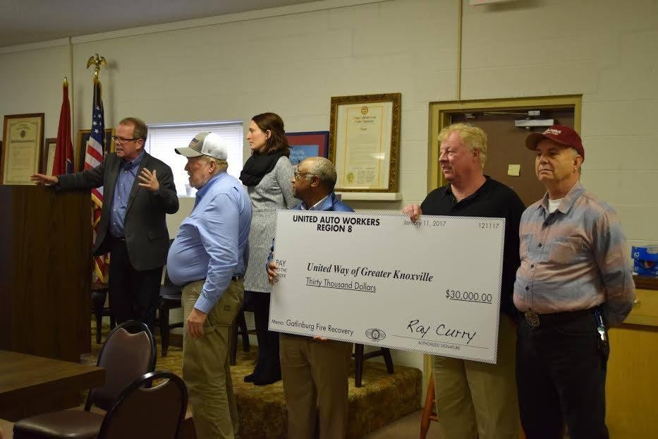 UAW giving $30,000 to Gatlinburg  fire victims