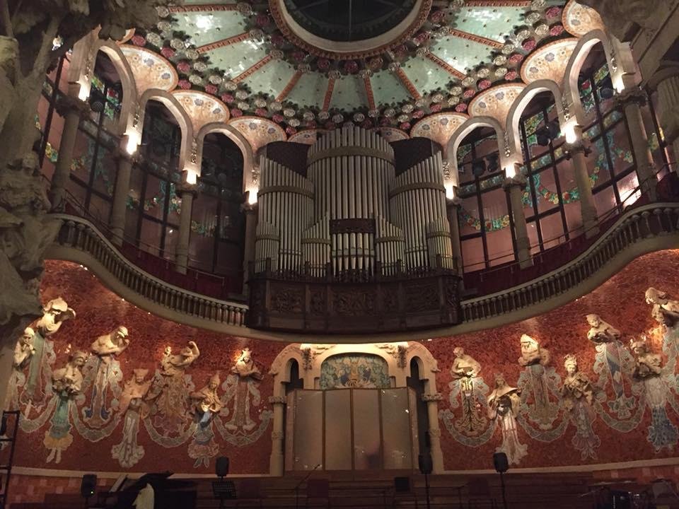 Palau de la Musica Cataluna where we enjoyed a beautiful performance of opera and flamenco in this spectacular theater.