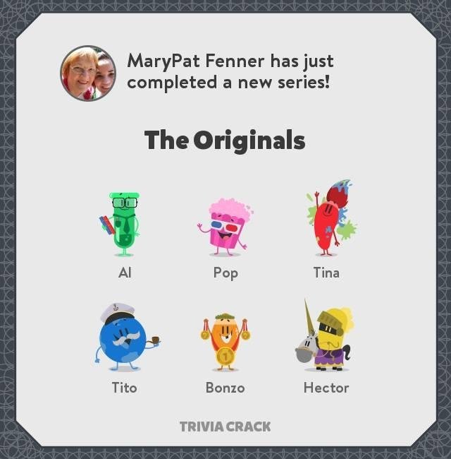 Pat Fenner's album, Trivia Crack Photos