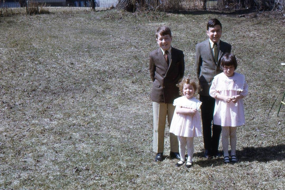 Another Easter, me Eddie, Maryanne Jandro Keegan and Christine Jandro Russell. I don't know what Eddie did Maryanne but I'm sure he was rotten.....actually, whatever it was, I'm sorry.