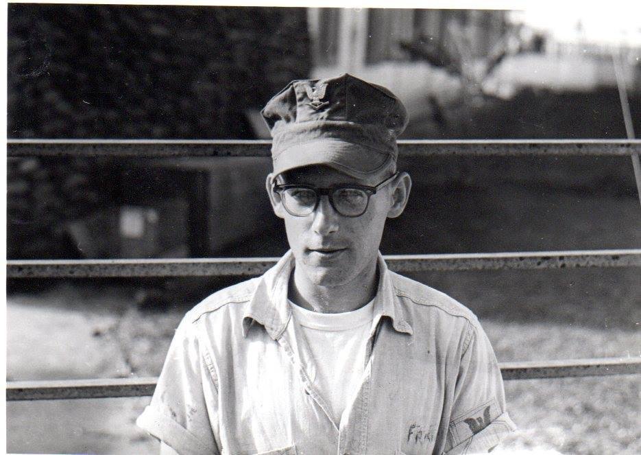 This a photo I found of Bob while going through his military records. This was when he was in Vietnam, I can't believe how young he was.