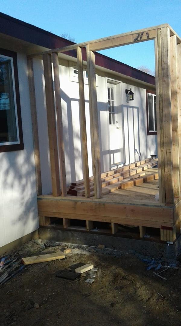 Well back porch taking shape