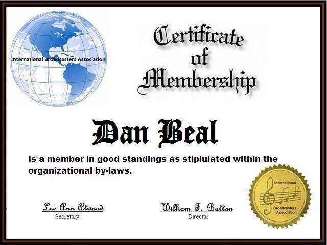 I recently became a member of the - International Broadcasters Association -
that I feel honored to be a part of THANK YOU !!!!  ( IBA )